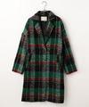 チェック柄ドロショルチェスターコート