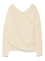 【emmi atelier】クロスニットプルオーバー/IVR