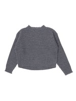 【Casual】クラッシュ畦編ルーズニット/グレー