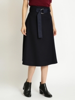 ハイウエストミモレ丈スカート/MEDIUMGREY