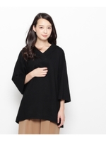 ポンチVネックカットソー/ブルー(092)