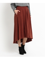 前後差ミディスカート/レンガ(669)