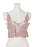 スカラップレースビスチェ/ブラック