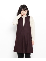 プレスドニットワンピース/ボルドー(064)