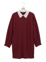 衿ビジュコクーンワンピ/グレー