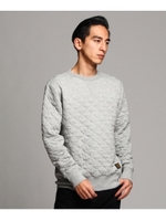 ALPHA INDUSTRIES キルトスウェットプルオーバー/ブラック(019)