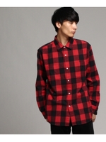 アムンゼン起毛ブロックチェックシャツ/ブルー(392)