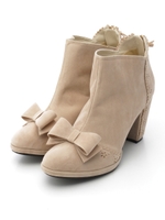 フローラルリボンショートブーツ/アカ