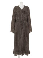 おはなマキシワンピース/ネイビー