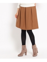 ウール混ツイルフレアスカート/ホワイト系(002)