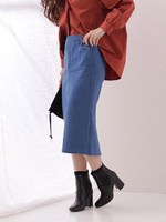 EASYデニムタイトスカート/インディゴ