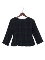 ★JOCTM W チェック ペプラム BL/Navy