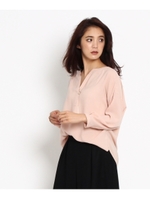 [L]ジョーゼットシャツ/ライトオレンジ(066)