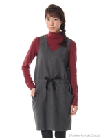 【OUTLET】ツイルカットジャンスカ/チャコール