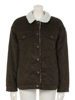 【anap mimpi】コーデュロイ裏ボアビックジャケット/BE.PK