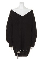 オフショルVネックプルオーバー/オフ