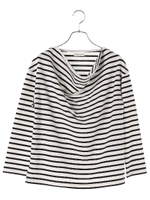 ドレープネックボーダープルオーバー/ネイビー