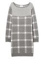 MIX柄ニットワンピース/GRAY