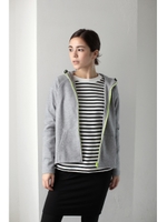 【AZUL by moussy】Aライン長袖スタンドパーカー/T.GRY