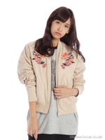 リバーシブル刺繍ブルゾン/カーキ