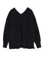 Vネックリブニット/IVR