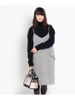 ウール混キャミワンピース/ライトグレー(911)