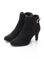 【vanitybeauty】サイドベルトショートブーツ/ネイビーコンビ