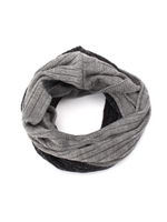 バイカラーニットスヌード/グレー(512)