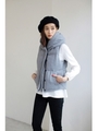 【AZUL by moussy】TCポンチ中綿ベスト/T.GRY