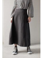 【AZUL by moussy】ミディフレアスカート/BLK