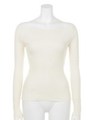 【Auntie Rosa】OFF SHOLDER RIB TOP/WHT