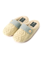 ケーブルニットルームシューズ/ナチュラル(050)