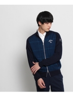 グレンチェックジップカーディガン/オフホワイト(003)