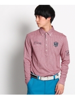 千鳥柄ジャージシャツ/ブルー系(994)