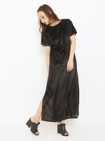 サイドスリットリングベロアワンピース/ピンク