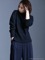 モヘア起毛ニットPO/ネイビー