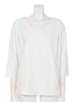 Vネックドルマンブラウス/ブラック