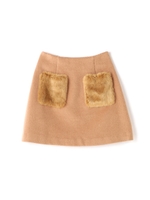 《EDIT COLOGNE》ポケットファーミニスカート/ベージュ(041)