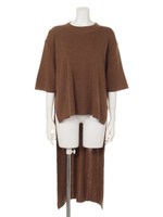 【Auntie Rosa】Backロングニット/BRN