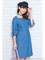デニムタイトワンピース/ダスティ
