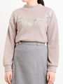 フロント刺繍プルオーバー/グレー