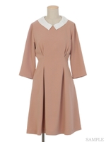 2WAY襟付きワンピ/ピンク