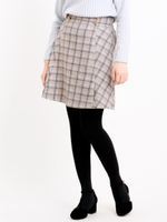 スリット入りAラインスカート/グレー