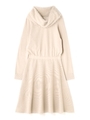 フェザーネックニットワンピース/ベージュ(040)
