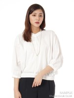 プレミアムコットンブラウス/ホワイト