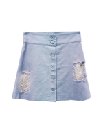 クラッシュデニムスカート/babypink