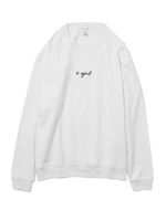 EMBROIDERD CURSIVE LOGO SWEAT TOP 2/オリーブ
