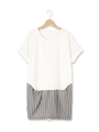 ストライプポケットワンピース/オフホワイト(003)