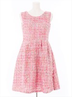 スプリングツイードワンピース/ベージュ