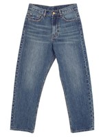 ローウエストストレートデニムパンツ/ブルー